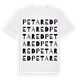 White t-shirt med Petared ordlek t-shirt