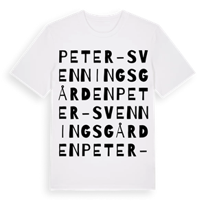 Peter-Svenningsgården ordlek t-shirt – ekologisk bomull t-shirt från Pinshirt