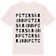 Vintage White t-shirt med Petersbrunn ordlek t-shirt