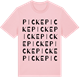 Pink Cotton t-shirt med Picke ordlek t-shirt