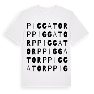 Piggatorp ordlek t-shirt – ekologisk bomull t-shirt från Pinshirt