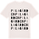 Vintage White t-shirt med Pilagården ordlek t-shirt