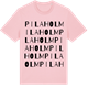 Pink Cotton t-shirt med Pilaholm ordlek t-shirt