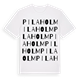 White t-shirt med Pilaholm ordlek t-shirt