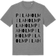Mid Heather Gray t-shirt med Pilaholm ordlek t-shirt