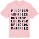 Pink Cotton t-shirt med Pilebo kvarn ordlek t-shirt