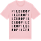 Pink Cotton t-shirt med Pilebro ordlek t-shirt