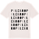 Vintage White t-shirt med Pilebro ordlek t-shirt
