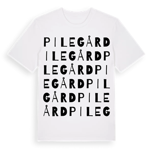 Pilegård ordlek t-shirt – ekologisk bomull t-shirt från Pinshirt