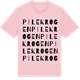 Pink Cotton t-shirt med Pilekrogen ordlek t-shirt
