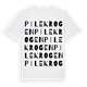 White t-shirt med Pilekrogen ordlek t-shirt