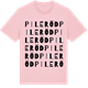 Pink Cotton t-shirt med Pileröd ordlek t-shirt