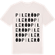 Vintage White t-shirt med Pileröd ordlek t-shirt