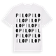 White t-shirt med Pilo ordlek t-shirt
