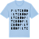 Blue Soul t-shirt med Pilteröd ordlek t-shirt