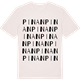 Vintage White t-shirt med Pinan ordlek t-shirt