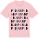 Pink Cotton t-shirt med Pinan ordlek t-shirt
