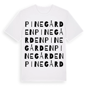 Pinegården ordlek t-shirt – ekologisk bomull t-shirt från Pinshirt