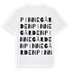 White t-shirt med Pinnegården ordlek t-shirt
