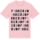 Pink Cotton t-shirt med Pinnerud ordlek t-shirt