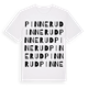 White t-shirt med Pinnerud ordlek t-shirt