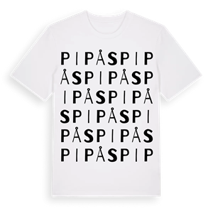 Pipås ordlek t-shirt – ekologisk bomull t-shirt från Pinshirt