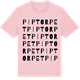 Pink Cotton t-shirt med Piptorpet ordlek t-shirt