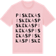 Pink Cotton t-shirt med Piskekas ordlek t-shirt