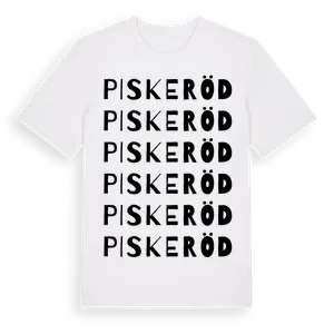 Piskeröd ordlek t-shirt – ekologisk bomull t-shirt från Pinshirt