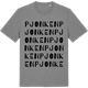 Mid Heather Gray t-shirt med Pjonken ordlek t-shirt