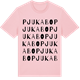 Pink Cotton t-shirt med Pjukabo ordlek t-shirt