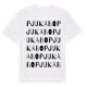 White t-shirt med Pjukabo ordlek t-shirt