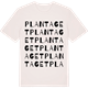 Vintage White t-shirt med Plantaget ordlek t-shirt