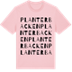 Pink Cotton t-shirt med Planterbacken ordlek t-shirt