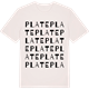 Vintage White t-shirt med Plate ordlek t-shirt