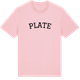 Pink Cotton t-shirt med Plate böjd t-shirt