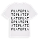 White t-shirt med Plate ordlek t-shirt