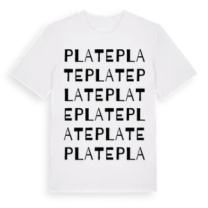 Plate ordlek t-shirt – ekologisk bomull t-shirt från Pinshirt
