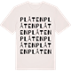 Vintage White t-shirt med Plåten ordlek t-shirt