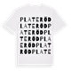 Plateröd ordlek t-shirt