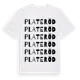 White t-shirt med Plateröd ordlek t-shirt