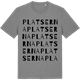 Mid Heather Gray t-shirt med Platserna ordlek t-shirt