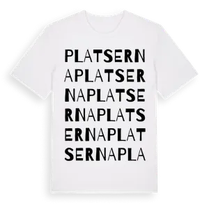 Platserna ordlek t-shirt – ekologisk bomull t-shirt från Pinshirt