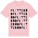 Pink Cotton t-shirt med Plitteröd ordlek t-shirt