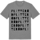Mid Heather Gray t-shirt med Plitteröd ordlek t-shirt