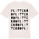 Vintage White t-shirt med Plitteröd ordlek t-shirt