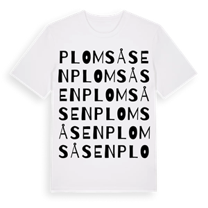 Plomsåsen ordlek t-shirt – ekologisk bomull t-shirt från Pinshirt