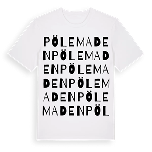 Pölemaden ordlek t-shirt – ekologisk bomull t-shirt från Pinshirt