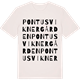 Vintage White t-shirt med Pontus Viknergården ordlek t-shirt