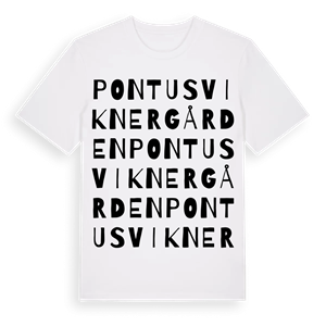 Pontus Viknergården ordlek t-shirt – ekologisk bomull t-shirt från Pinshirt